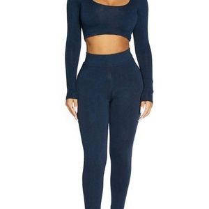 Naked Wardrobe Leggings - The NW Legging in Navy size XL